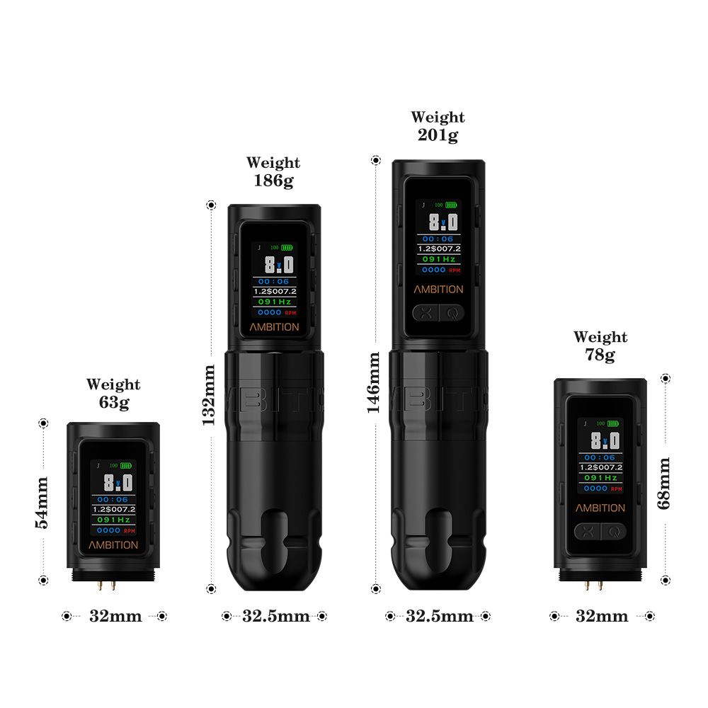 Ambition Soldier Max Wireless Tattoo Machine Pen