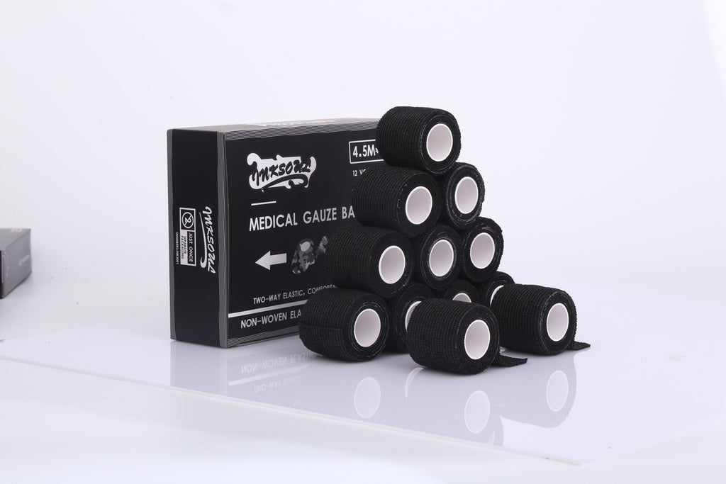 Self Adherent Cohesive Bandages Wrap 2" x 5 Yards, 12 Rolls