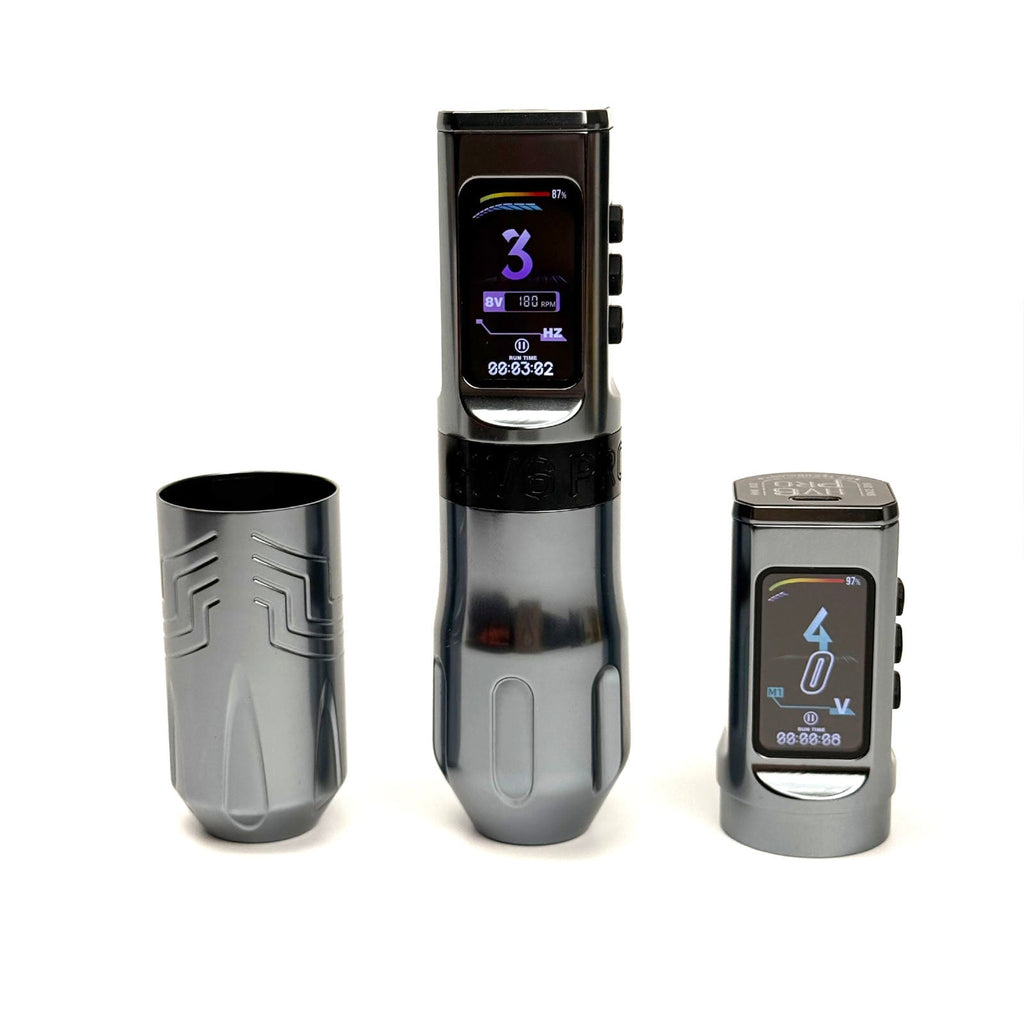 INKSOUL® Tattoo Machine Wiresles Pen 4.2MM Strokes Two Grips Two Batteries Two Modes 2 in 1 | HV6 PRO